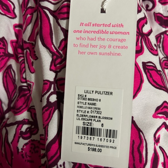 NWT Lilly Pulitzer Roselle Maxi Dress in  Elderflower Blossom - Size 6 - Picture 2 of 2